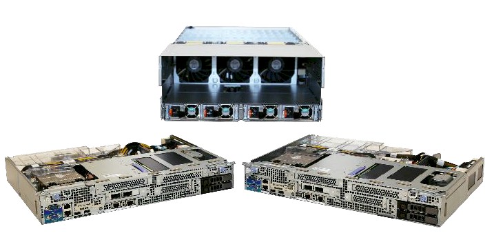 The DSS 700, with its server nodes pulled out of the back
