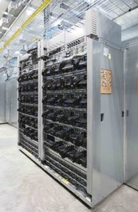 A view from inside Google: the company's TPU cluster.