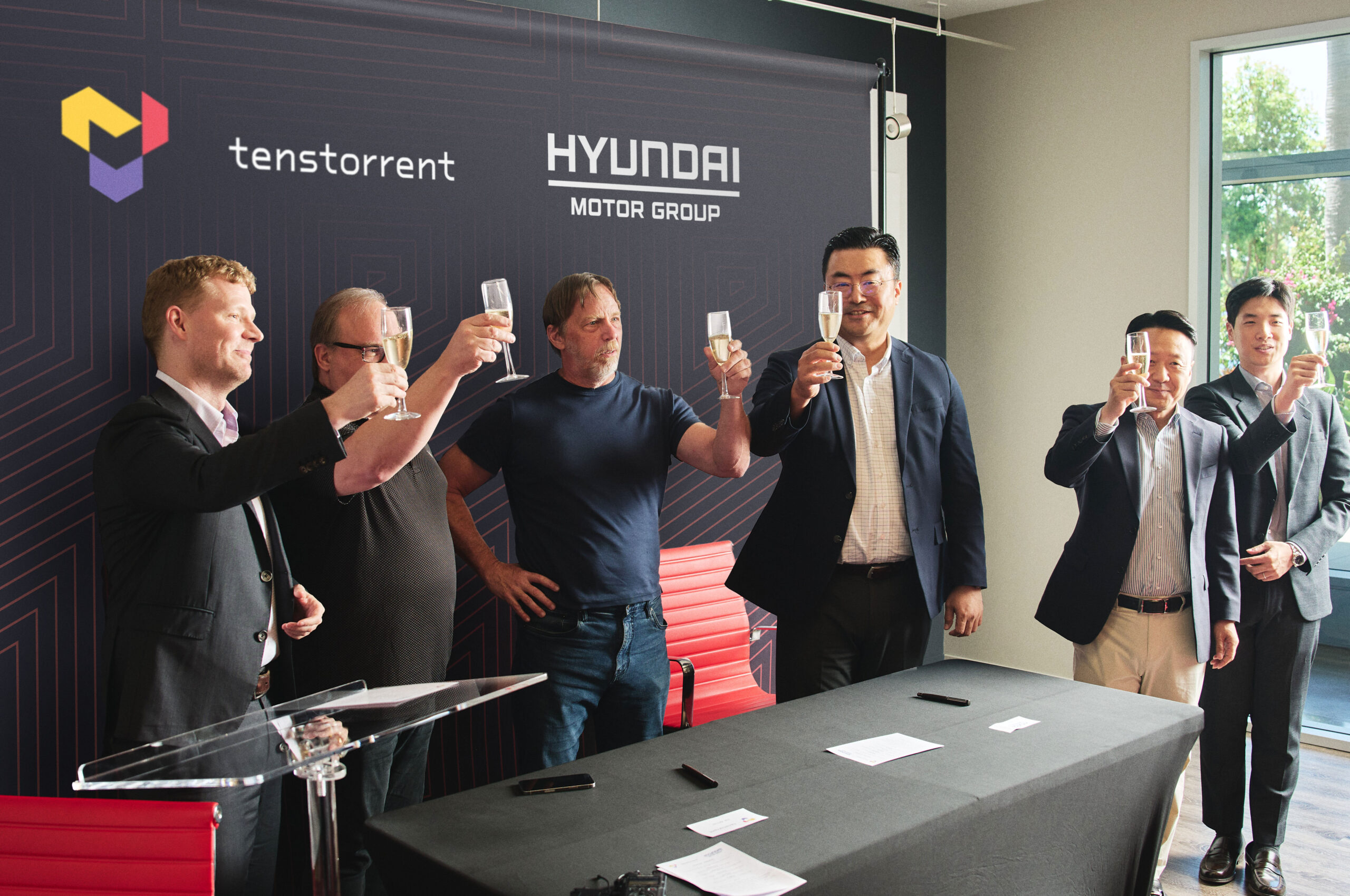Tenstorrent celebrating its Series D round with Hyundai Motor Group